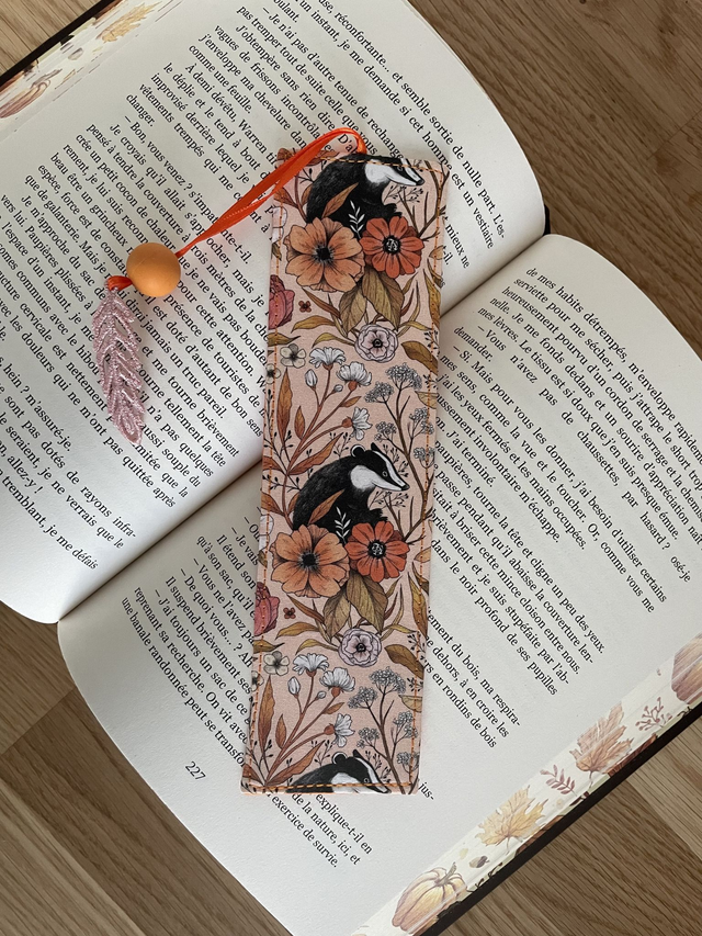 Marque-page blaireau