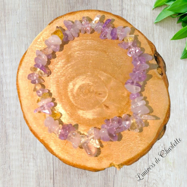 Bracelet "Amétrine" - Baroque - BR-201