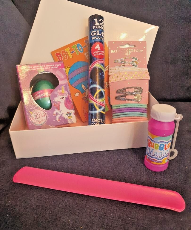 Beautiful Various Child's Gift Box of Goodies Xmas, Birthday any Occasion