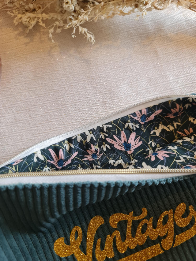 Grande pochette velours vintage