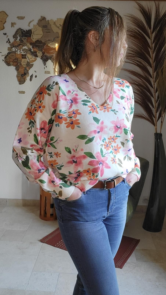 Pull fleuri Kiara 