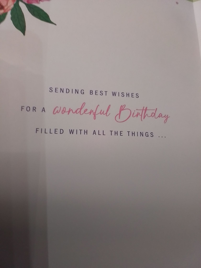 70th Birthday Card Floral Design