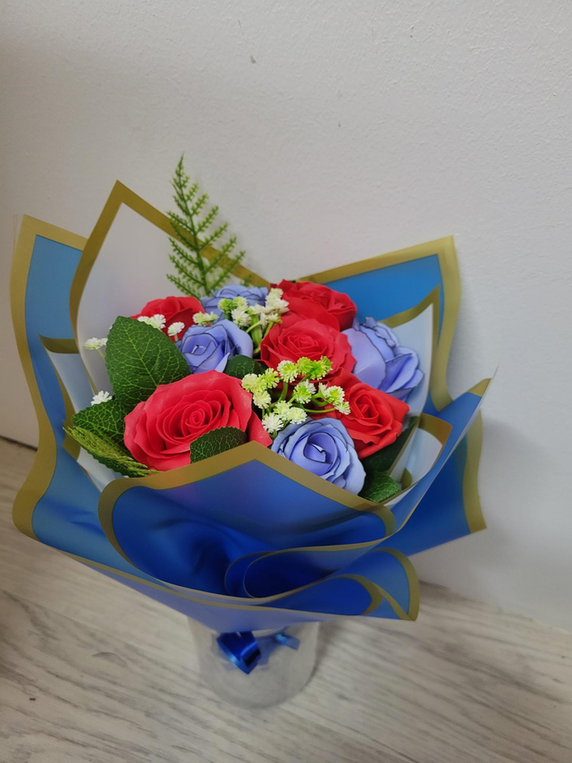 Bouquet roses de savon (13)