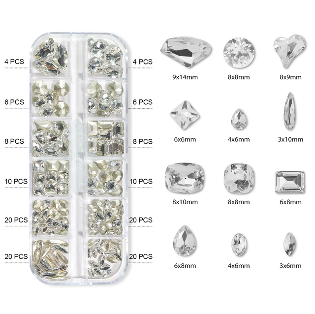 Strass Silver pointed