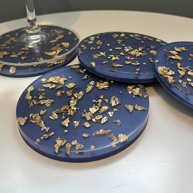 Blue &amp; Gold Coaster set
