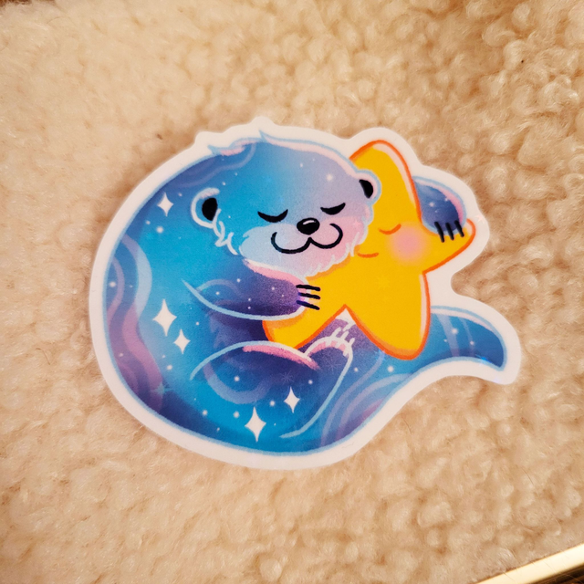 Sticker loutre étoilée