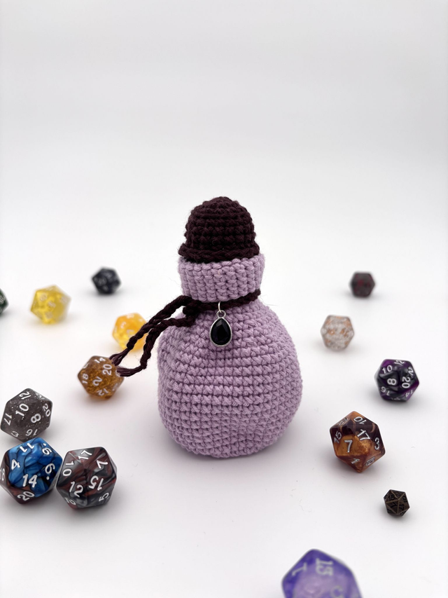 Potion Dice Bag - Purple and brown