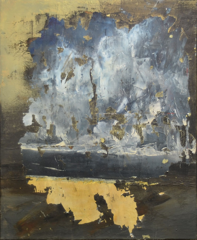 Horizon erodé, Huile sur toile, 50 cm * 61 cm