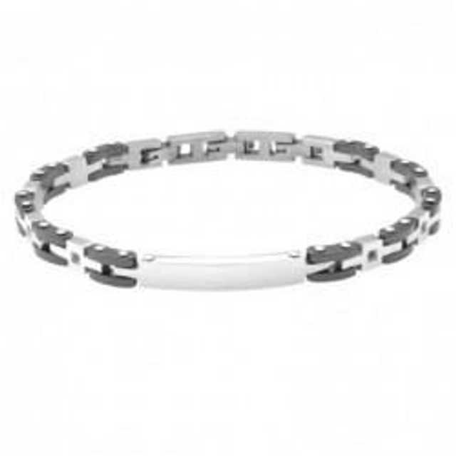 Bracciale uomo in acciaio bicolore 