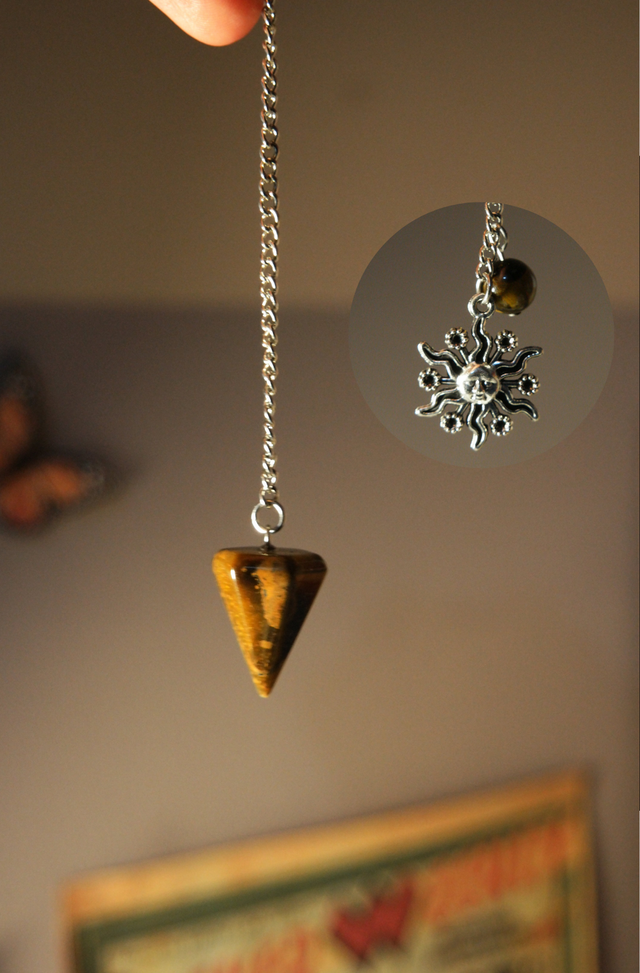 Pendule divinatoire œil de tigre