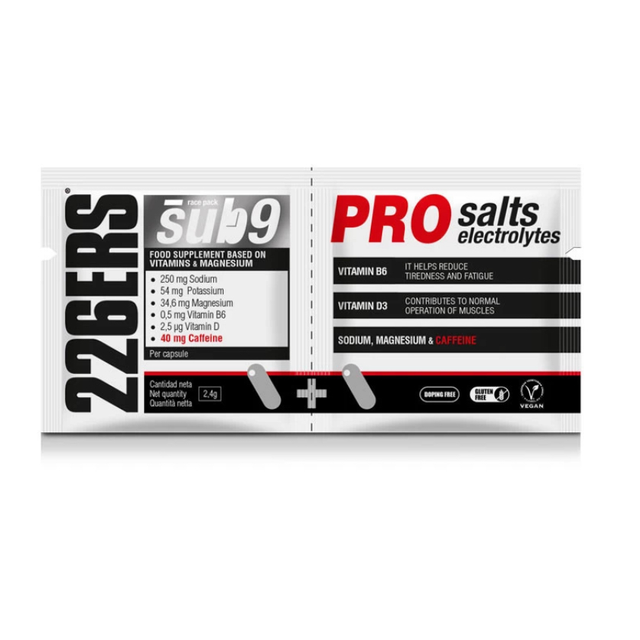 SUB9 PRO SALTS ELECTROLYTES - Duplo de Sales y Electrolitos con Cafeína - 2 Cápsulas