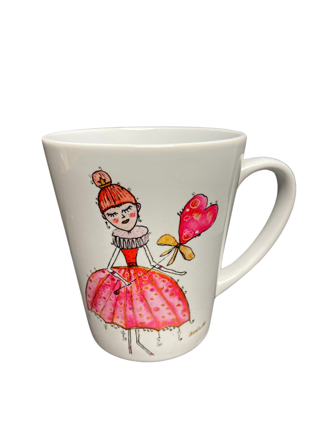 Konische Keramiktasse "Tänzerin - Tanze!"