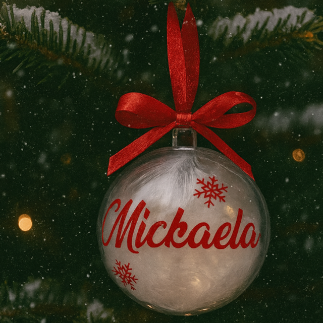 Boule de Noël personnalisée – 6 cm 🎄✨