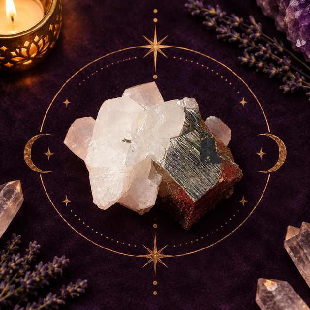 Pyrite et manganocalcite (collection)