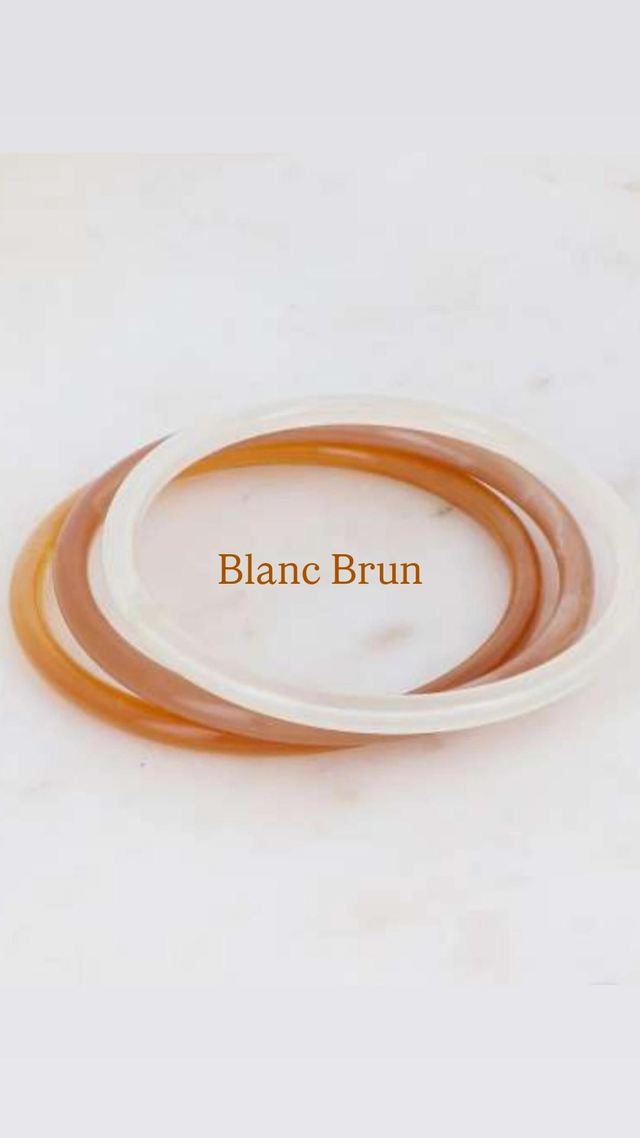 Lot de 3 joncs fins en résine coloré 