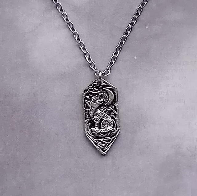 Moon Gazing Fox Necklace 