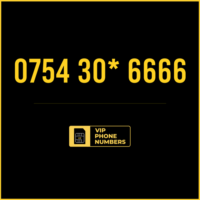 0754 30* 6666 - VIP Gold Phone Number 