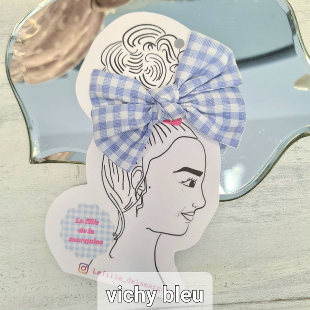 Barrettes "collection vichy" petit modèle