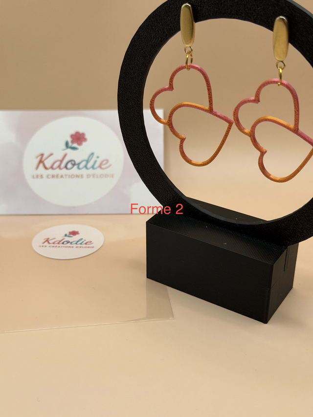 Boucles d'oreilles Coeur - Attaches Fantaisies