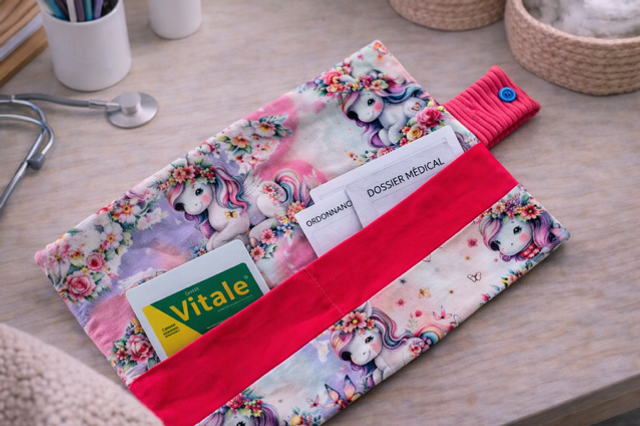 Ordonnancier velours et coton modèle « Unicorn »