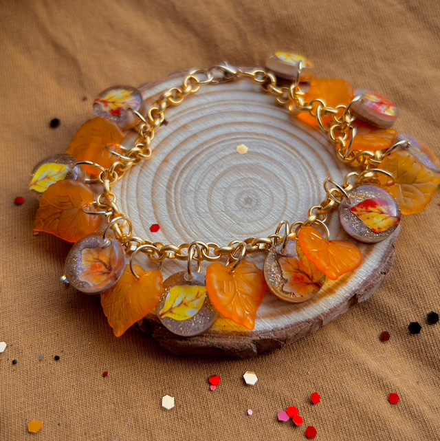 Autumn Leaf Charm Bracelet