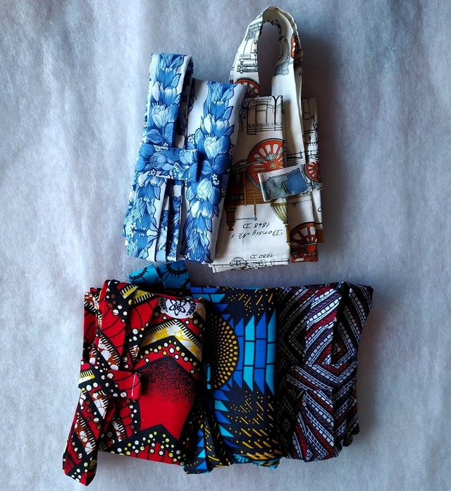 Tote bag coton coloré pliable