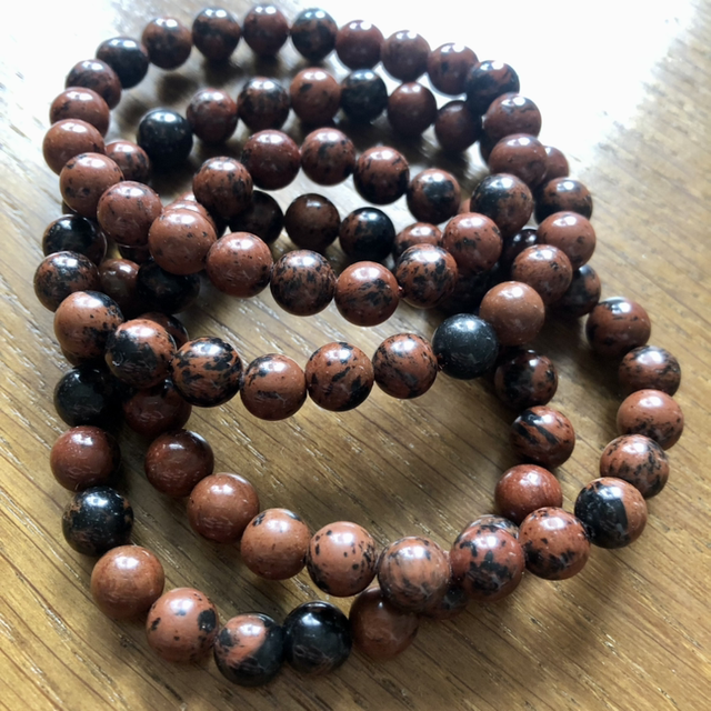 Bracelet Obsidienne Acajou 