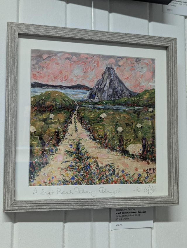 Limited Edition Framed Print, No. 10 of 150. &#039;A Soft Beach Pathway, Donegal&#039; by Frances McKenna