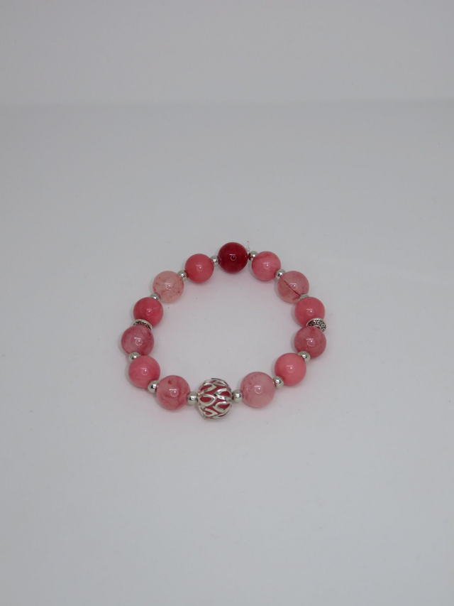 Bracelet duo de rose 10 mm 