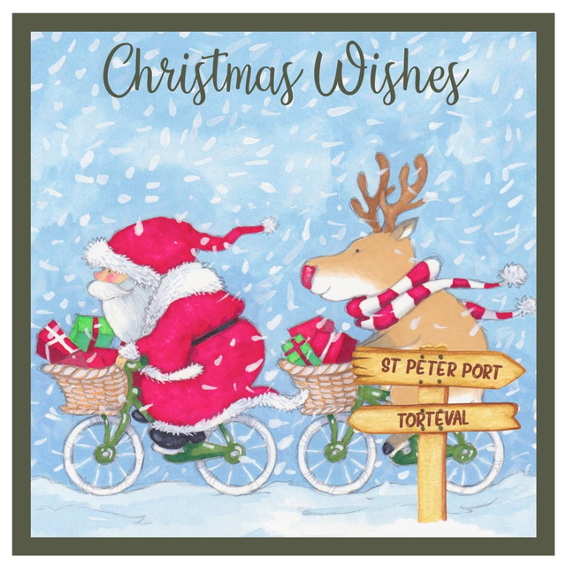 102 -CHRISTMAS CARD - Bike Delivery