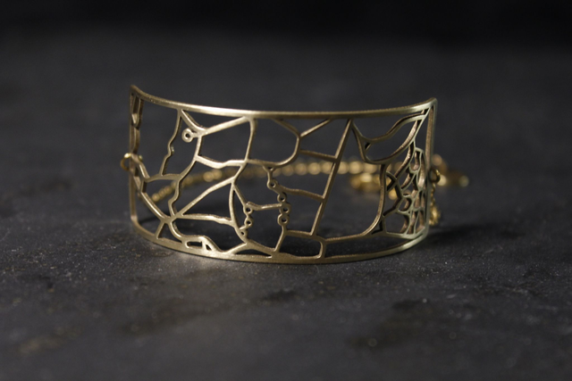 Geneve  Parc botanique | Bracelet rectangulaire | Laiton | Dedale