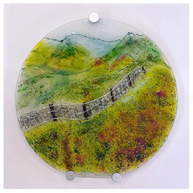 Heather Lake Disrict glass wall art