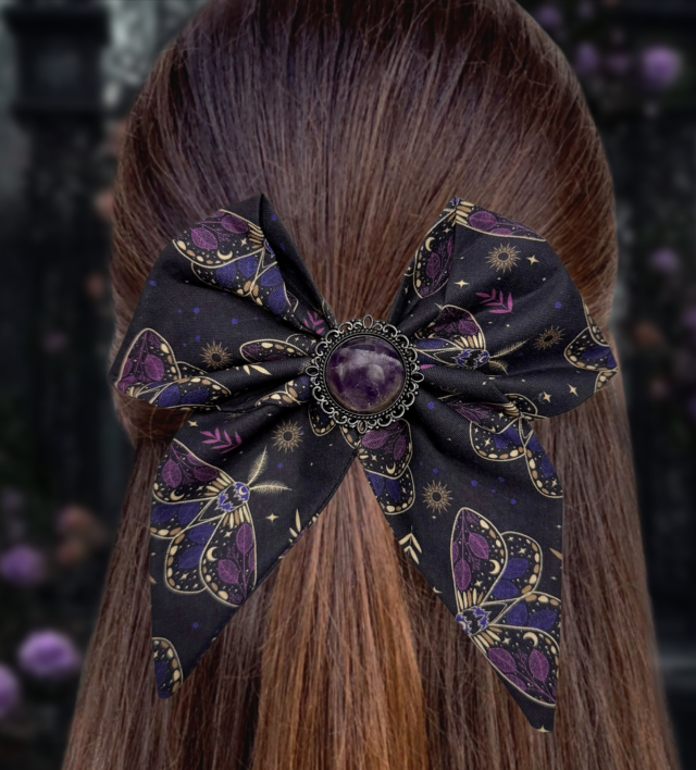 Barrette à cheveux - Papillon d’intuition - Améthyste 