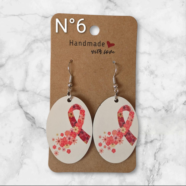 N°40 Boucles d'oreilles octobre rose 