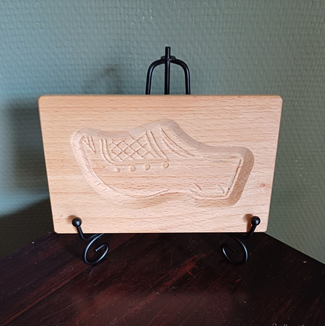 Made in Holland | Speculaasplank Biscuitvorm Bakvorm Koekjesmal &#039;Klomp vorm&#039; (afmetingen 15,3 x 9,4 x 2,0 cm) Hout rechthoekig | Vintage