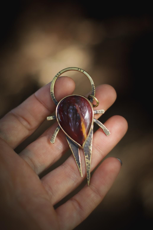 Tribal vibes - pendentif Jaspe Noreena