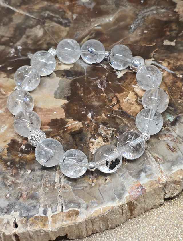 Bracelet Cristal Herkimer XL en 1,2 cm