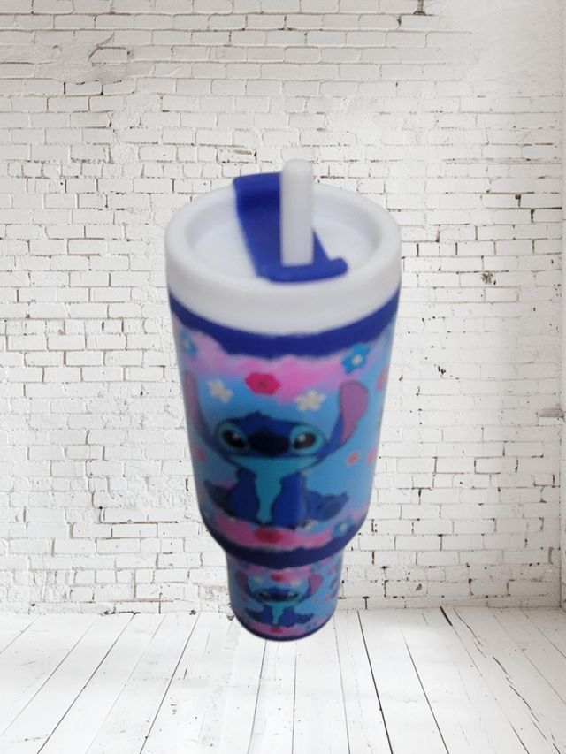 Porte cles gourde stitch bleu