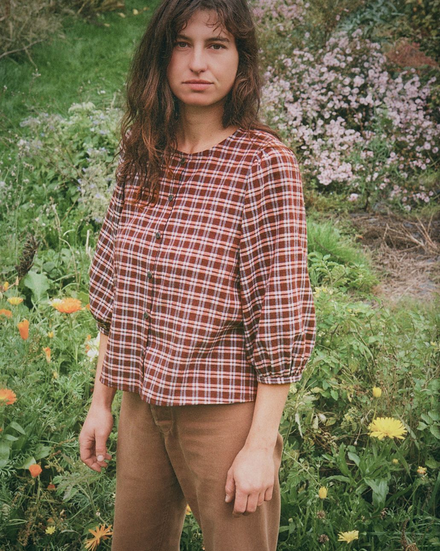 Blouse à carreaux