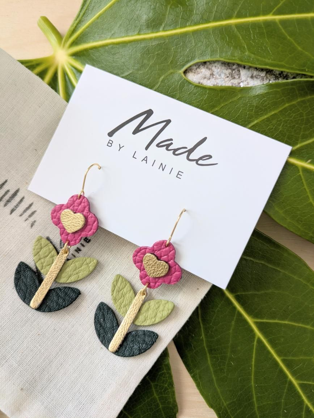 Scandi Flower Drop Earrings