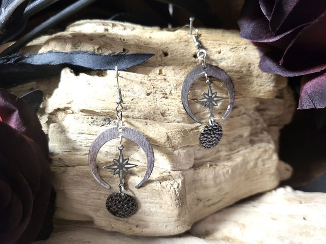 Boucles d'Oreilles "Sphère Etoilée"