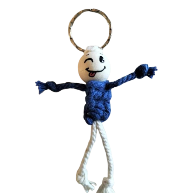Porte-clé Bonhomme en Macramé fait main – Cadeau  Maître / Maîtresse original