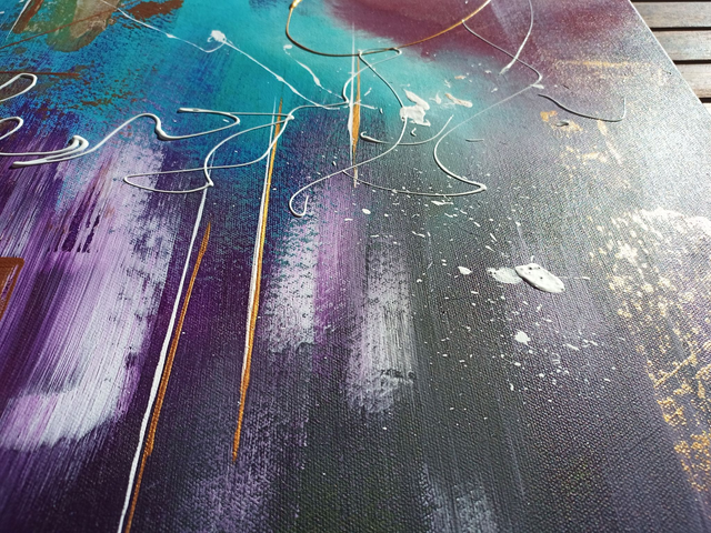 Art contemporain tableau peinture acrylique sur toile œuvre originale 80 x 80