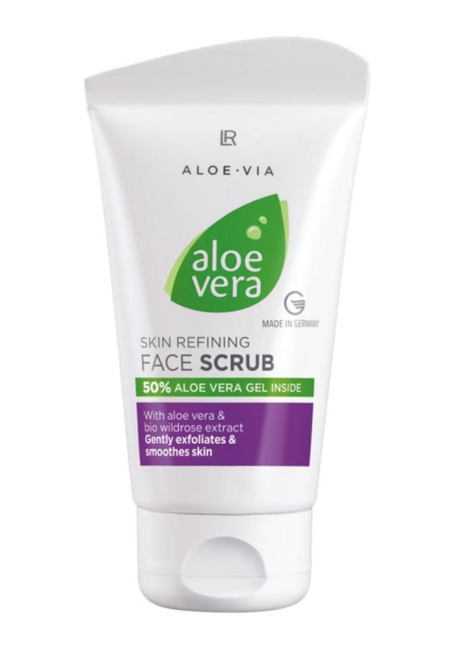 Gommage visage, 50% aloé Vera, extrait de rose musquée bio et granules exfoliants à base de plantes, 75 ml