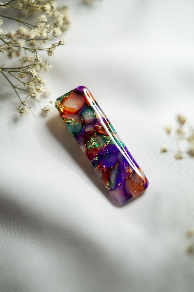 Coloris disco - Barrette rectangle