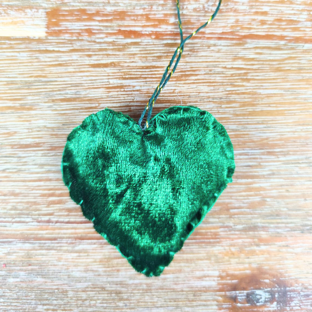 Suspension Coeur vert