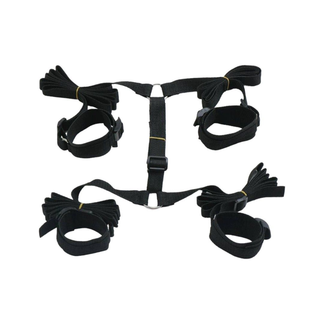 Inmovilizador de Brazos y Piernas para Cama - Negro