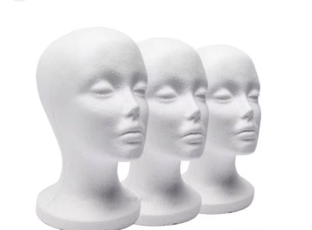 Tête support en polystyrène 