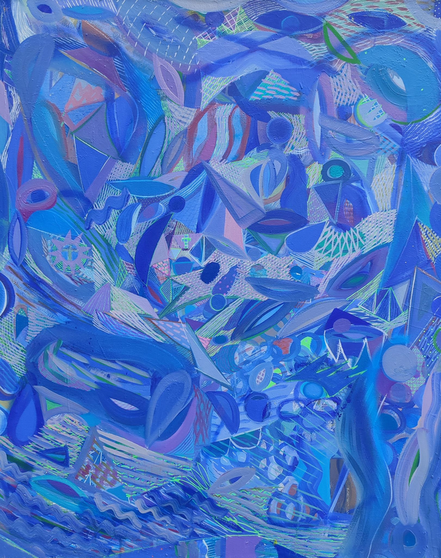 Bez tytułu, 100x80 olej akryl płótno 2022