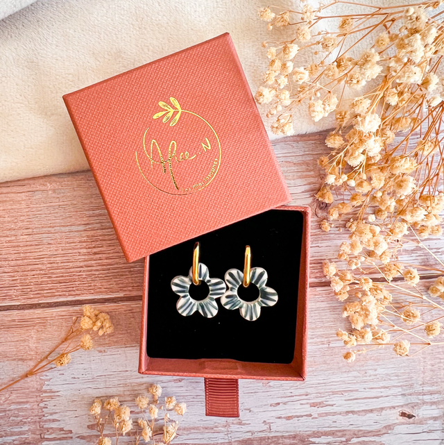 Boucles d’oreilles porcelaine